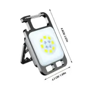 Mini Led USB Rechargeable COB Keychain Work Lights Key 2024 Camp Torch I5P2