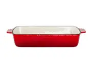 Healthy Choice Enamelled Cast Iron 38.5x23cm Rectangular Roaster (3.4L) - Red