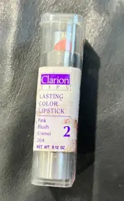VINTAGE CLARION LASTING COLOR LIPSTICK 2 PINK BLUSH CREME SEALED NEW