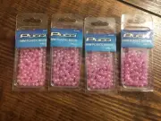 (4) Puccini’s Pink 5mm Plastic Fishing Beads Catfish, Bass, Bream And Striper