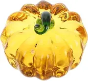 Crystal Glass Paperweight Fall Ornaments Mini Pumpkins Small Decorative Pumpkins Glass Pumpkins for Decorating Pumpkins for Painting Small Pumpkins for Decorating Yellow