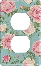 Spring Peach Fresh Flowers Decorative switch cover plates unique light switch outlet cover plate tapa para interruptor de luz 4.53" x 2.76" Toggle Switch