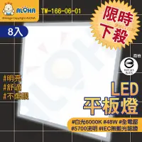 在飛比找PChome24h購物優惠-阿囉哈LED總匯_6000K白光輕鋼架平板燈(60*60)-