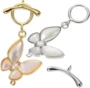 VILLFUL 2pcs Necklace Connector Gold Necklace Extender Silver Chains Extender Clasps Bracelet Jewelry Extenders Chain Clasp Bracelet Connectors Alloy