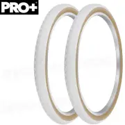 PRO+ Bicycle 24" x 1.75" White Gum Wall BMX COMP III (2) Bicycle TIRES