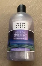 Find Your Happy Place Under the Starlit Sky Bath Shower Gel 12oz Purple