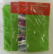 Book Covers 4 Striped Lime Green Standard Stretchable Reusable Text Binder New
