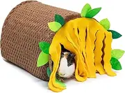 Guinea Pig Tunnel House - Small Animal Hideout Tube Cage House for Hamster Rat Mice Parrot Chinchilla Hedgehog Flying Squirrel - Playing Sleeping Resting Fleece Warm Bed Plush Nest Habitats