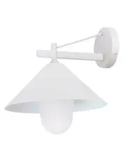 Yamba 1 Light Wall Bracket in White with Frosted Glass Diffuser