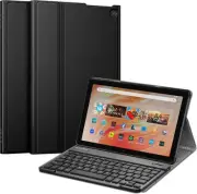 Fintie Keyboard Case for All-New Amazon Fire HD 10 Tablet (13th Black