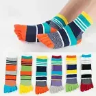 Stripe Street Funny Socks with Toe Organic Cotton Toe Socks