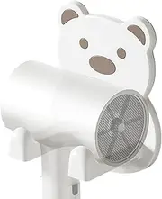 Hair Dryer Storage Rack,Adhesive Hug Bear Wall Mounted Blow Dryer Rack | Cartoon Multifunctional Hair Tool Organizer for Curling Iron & Hair Dryer