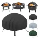 33/48" Patio Round Fire Pit Round Cover Waterproof UV Protector Grill Bbq Cover