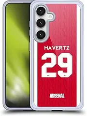 Head Case Designs Officially Licensed Arsenal FC Kai Havertz 2023/24 Players Home Kit Soft Gel Case Compatible with Samsung Galaxy S24 5G