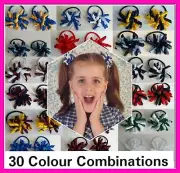 KORKER SCHOOL BOW HAIR TIE ACCESSORY PONYTAIL ELASTIC CURLY RIBBON TIES KORKERS