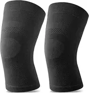 Knee Sleeves, 1 Pair, Lightweight Knee Brace Fit for Men & Women, Knee Compression Sleeves Support for Pain Relief, Joint Pain, Arthritis, Running, Sports, Meniscus Tear, Injury Recovery. Black L