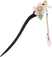 HONMEET Hair Bun Stick Hairpin Agate Flower Design Timeless Fashion Accessory