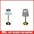 Crystal Table Lamp Metal Base Rechargeable Touch Bedside Lamp (Pavilion Crystal)