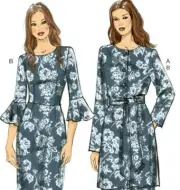 V9123 Sewing Pattern VERY EASY Lined Dress Sleeve Flounce Jacket VOGUE 9123 OOP