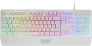 Mars Gaming MK124 Ergonomic H-Mech Keyboard, Integrated Wrist Rest, FRGB Rainbow, Gaming Antighosting Keyboard, Full Multiplatform PC Keyboard, Spanish Language, White