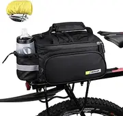 Rhinowalk Bike Trunk Bag 10L Bicycle Pannier Rear Rack Carrier Bag Bike Luggage Commuter Bag with Rain Cover Shoulder Strap