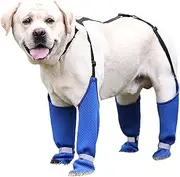 Canine Footwear Sleeves – Elastic Fit Dog Covers, Mudproof Pet Sneakers, Rainy Season Wear | Full Paw Shield Traction System, Secure Suspender Boot Attachment Long Walks, Cold Pavement, Wet Grass