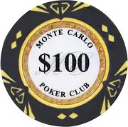 JIESITE 14 Gram Clay Poker Chips Set Texas Hold'em 200/300/500PCS Poker Chips Set Blank/Numbered Chips with High-End Chip Case and Poker Accessories for Blackjack Poker Games (G 50PCS)