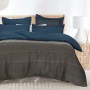 Blue Stripes Microfiber Quilt Cover – Ultra-Soft & Luxury Bedding