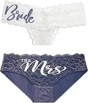 RhinestoneSash Bride Lingerie Wedding Set - Honeymoon Panties for Bride - Lingerie Shower Gift Ideas