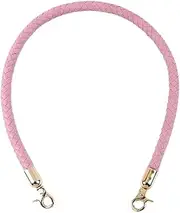 Purse Strap 30/40/60cm Colored Bag Handle Replace Leather Shoulder Strap Fashion Handbag Weave PU Chain Metal Buckle Handles Accessories Straps(Pink,60cm)