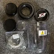Replacement 24 oz Magic Bullet Blender Pitcher Flat Blade & Lids Model MB1001