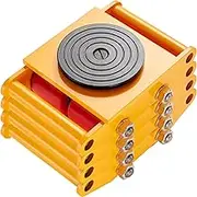 VEVOR 4PCS Machinery Skate Dolly, 17637LBS/8T Industrial Machinery Mover, Heavy Duty Carbon Steel Machinery Moving Skate with 4 PU Wheels and 360° Rotation Non-Slip Cap for Warehouse Workshop Factory