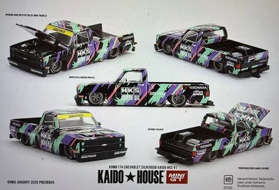 1/64 NEW Kaido House Mini GT Chevrolet Silverado Kaido HKS V1 KHMG174 Sealed