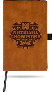 Rico Industries NCAA Michigan Wolverines 2024 CFP National Champions Journal/Notepad 8.25" x 5.25"- Office Accessory