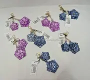 Brahmin Flower Duo Bag Charm Tassel in Coastal Blue OR Lilac Essence Melbourne