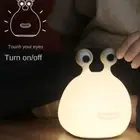 Home Decor Bedside Lamps Silicone Touch Sensor Light Slug Night Lamps Bedroom~