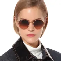 在飛比找momo購物網優惠-【RayBan 雷朋】太陽眼鏡 復古圓框款(金-漸層棕鏡片#