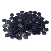200pcs Sewing Button 15mm 2 Holes Resin Round Craft Buttons, Navy Blue