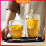 1PCS WATER CUP COFFEE CUP HEAT DOUBLE-LAYER GLASS BEER HANDM