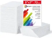 Simetufy 72 Pack Canvas Boards for Painting 5 x 7 inch, Blank Canvas Panels- ...