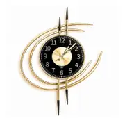 Pbb Wall Clock Quiet No Ticking Noises Large 54cm Wall Clock Modern Gold And Black Wall Clocks Made Of Metal Battery Operated Wall Clocks[PB]