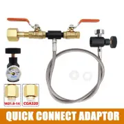 CGA320 CO2 Cylinder Tank Refill Adapter Hose Filling Station New For Sodastream