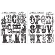 Tim Holtz Cling Stamps 7"X8.5" Cirque Alphabet