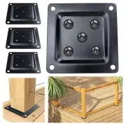 Muzata WT08 WoodPost Plate Connector Deck Brackets Base Support Kit 10 Pack