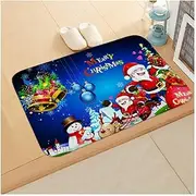 Christmas Welcome Sign Carpet Indoor Porch Rug Santa Decor Greeing Home Entrance Floor Welcome Door Mat