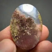 Scenic Moss Agate Cabochon 32x23x5mm High Quality 26.5 ct