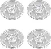 [Geesatis] 4 Pcs Tiny Lazy Susan 3 inch Acrylic Turntable Organizer Bearings Round Swivel Plate, Smooth Swivel Plate for Kitchen Base Turn Dining Table, Clear