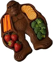 Charcuterie Platter, Wooden Serving Board, Cheese Platter Set, Funny Engraving Detail, 1 Piece Brown, for Snacks Bread Fruit Nuts Table Kitchen Decor
