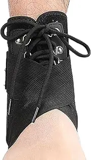 Ankle Support Brace,Lace Up Ankle Compression Stabilizer - Elastic Foot Stabilizer for Running, Basketball, Volleyball, Tennis