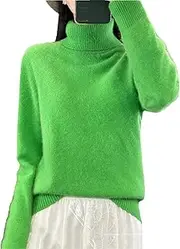 [Hamthuit] Women Slim Fit Ribbed Pullover Bottoming Pullover Long Sleeve Knitwear Tops Turn Down Collar Sweater